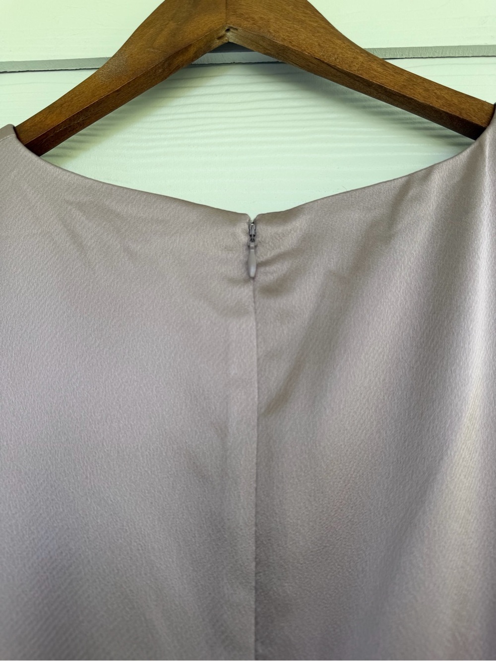 NWT Lauren Ralph Lauren Dress Size 16 Mauve Satin Faux Wrap Midi Beaded Belt - Picture 11 of 11